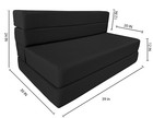 Lounger Folding Foam Mattress  Portable Chair Mattress 6 X 39 X 80 Black