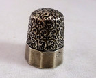 Sterling Silver Sewing Thimble Size 12 Pretty Embossed Scroll Pattern 7 4g