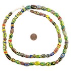 Oval Antique Venetian African Millefiori Trade Beads  15879 10mm Ivory Coast
