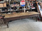 1880s Country Store Mercantile Table Poplar Two Board Top Primitive Farmhouse
