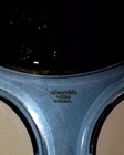 Vintage Double Sided Handheld Beveled Mirror Blue