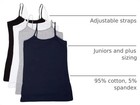 4 Pack Active Basic Women s Tank Top Large  Navy black h grey white