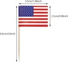 100 Pack Usa American Flag Us Toothpick Flags  Cocktail Picks Mini Stick    
