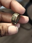 Ancient Bronze Ring Genuine Roman Byzantine Ornamented Collectible Dark Patina