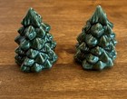 Vintage Christmas Tree Salt And Pepper Shakers Ceramic See Description