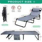 Folding Reclining Beach Sun Patio Chaise Lounge Chair Pool Lawn Lounger Outdoor