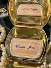 Vintage Clarice Jane Guilloche Enamel Rose Gold Plated Powder Rouge Compact Case