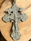 Antique Silver 925 Cross Jesus Christian Religion Amulet Russian Sovet Rare Old