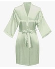 Silk Satin Robe Wedding Sage Green Bridesmaid Kimono L xl