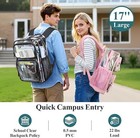 Packism Clear Backpack For School - 17 Inch Large Heavy Duty Bookbag  Reinforced