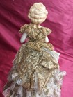 German Antique Fancy Dressed Pin Cushion Half Doll Gobel Pat  1926