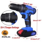21v Cordless Drill   Driver Kit  Electric  Rechargeable With Charger  new 