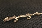 Chinese Bronze Hand Cast Dragon Statue Collectable Pendant Netsuke Pen Stand
