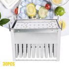 30  Ice Cream Stainless Steel Molds Ice Pop Lolly Popsicle Stick Holder Summer