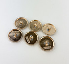 Lot Of 6 Black Detailed Button 20mm