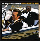 B b King Riding Framed Cherry Wood Reproduction Signature Lp Record Display 