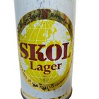 Skol Lager Flat Top 11 2 3 Floz Steel Beer Can Vtg 60 s Empty Church Key Opened