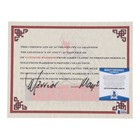 Ultimate Warrior Autographed Certificate Beckett Bas Coa Wwf Superstar 