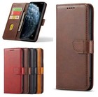 Leather Magnetic Flip Wallet Case For Iphone 16 15 14 Plus 13 12 11 Pro Max Mini