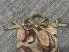 Brown Sugar Designs Floral Brocade Tapestry Brass Ribbon 36  Wall Hanging Tassel