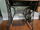 Antique 1909 Singer Treadle Sewing Machine In Cabinet With Various Parts