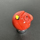 Contemporary Handmade Art Glass Marble 1 07  Red Devil Mib Happy Monster Signed 