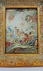 Antique Hand Painted French Painted On Carved Panel   Framed Venus After Beucher