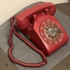 Vintage Bell System Red Rotary Telephone