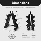 Neoprene Coated Iron Dumbbell Hex Weights Set With Stand     Color-coded Or Black