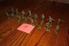 Marx Army Battleground 16-piece Lot Of Vintage American Soldiers Tank F - Mpc
