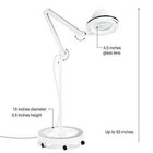 Lightview Pro 6 Wheel Rolling Base Magnifying Floor Lamp - Magnifier Bright Led