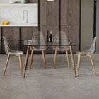 5 Piece Dining Table Set Glass Table W  4 Chair Kitchen Breakfast Furniture Us