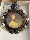 Vintage Lot Of 4  Miniature Picture Frame Hanging Ornaments 2 1 2   -3   