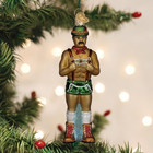 Old World Christmas Blown Glass Ornament For Tree  Prancer  Holly Jolly Hunk