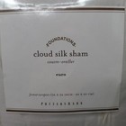 Pottery Barn Pillow Sham Foundations Cotton Silk White Square 26 X 26 Euro New