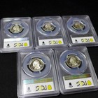 2007-s Id  Mt  Ut  Wa    Wy Silver State Quarter 5 Coin Set Pcgs Pr-69 Dcam