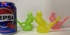 Vintage Water Warbler Bird Whistle Set Of 3 Made In Hong Kong Plastic Birds Toy
