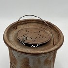 Antique Vintage Oval Galvanized Metal Fishing Bait Bucket Minnow Pail W  Handle