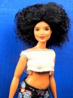 Barbie Doll Wig Size 4 Tibetan Lamb Mohair Ooak Custom  119 Afro Style Black