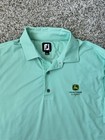 John Deere Classic Golf Polo Mens L  Footjoy  Green Performance 50th Anniversary