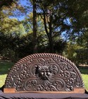 Rare Antique Architectural Salvage Wood Carved Gothic Green Man Fireplace Mantel