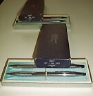 Vintage 2 Cross Chrome Ballpoint Pen   Mechanical Pencil Sets With Boxes Vgc