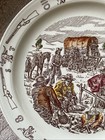 Vernon Kilns Frontier Days Winchester 73 Hand Painted Dinner Plate 10 5  1950