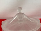 Vintage 1930s Art Deco Clear Frosted Satin Glass Wendy Vanity Powder Box