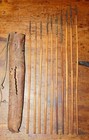 Antique African Hide Quiver Of Barbed Hunting Arrows