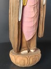 Large Antique Buddha Statue From Abandoned Temple 60cm Wood Carving Japan Showa