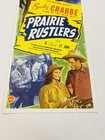 1946 Prairie Rustlers Orig Linen Backed 14x36 Insert Movie Poster Buster Crabbe