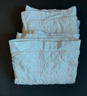  Pottery Barn 2 King Shams White 100  Cotton Chenille 20  X 36  Euc
