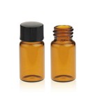 100pcs 5ml Amber Glass Vials With Screw Caps - Tiny Storage Bottles For Samples