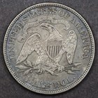 1869 50c Seated Liberty Half Dollar - Au Details Cleaned